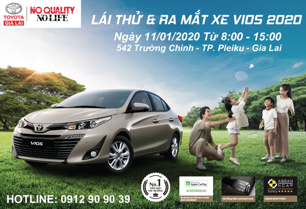 Toyota Gia Lai Han Hanh To Chuc Chuong Trinh Lai Thu & Ra Mat Vios 2020