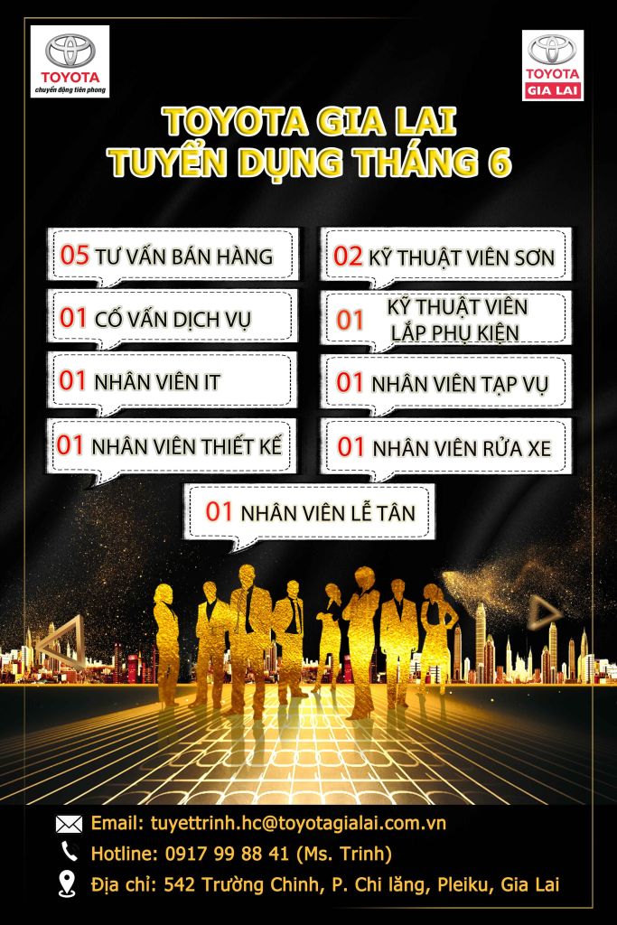 Toyota Gia Lai Thong Bao Tuyen Dung Thang 6