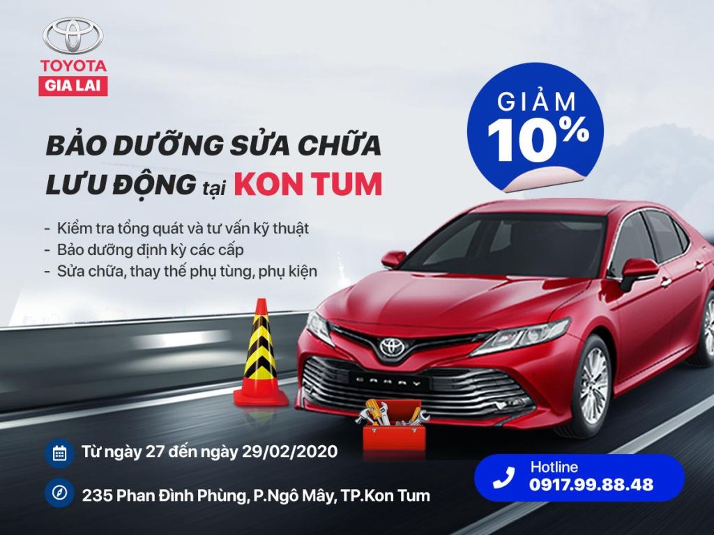 Toyota Gia Lai Thuc Hien Chuong Trinh Bao Duong Sua Chua Luu Dong Tai Kon Tum